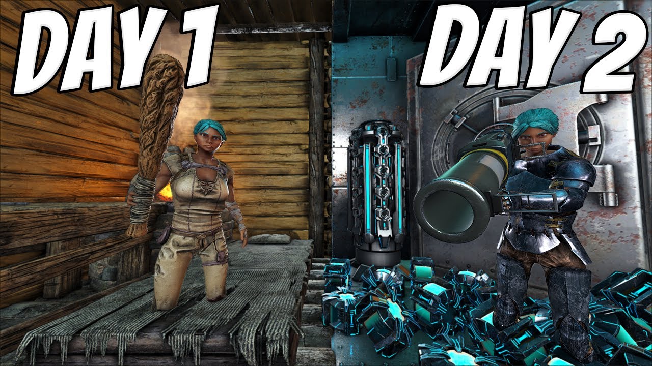 How We Went From NOTHING To RAIDING Day 2 - Ark