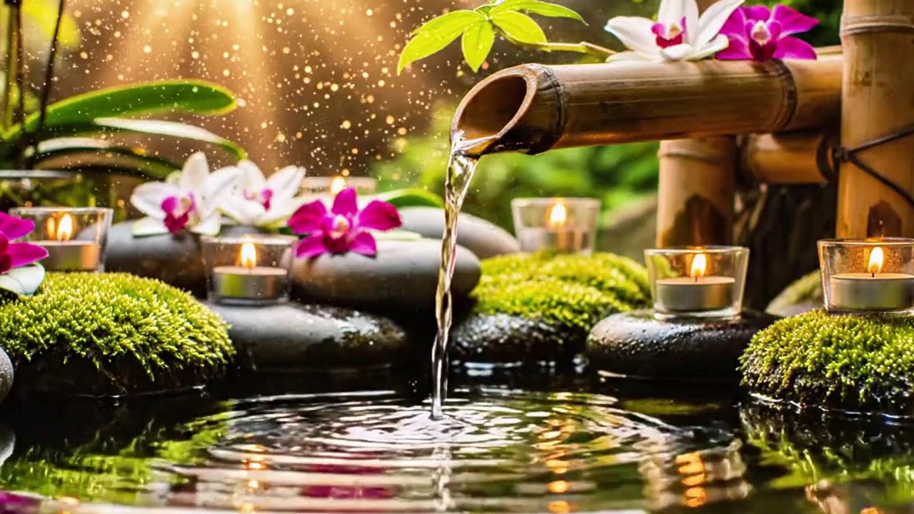 Relaxing Spa Music - Beautiful Peaceful, Calm Music, Meditation, Nature Sounds, Bamboo Water Sounds