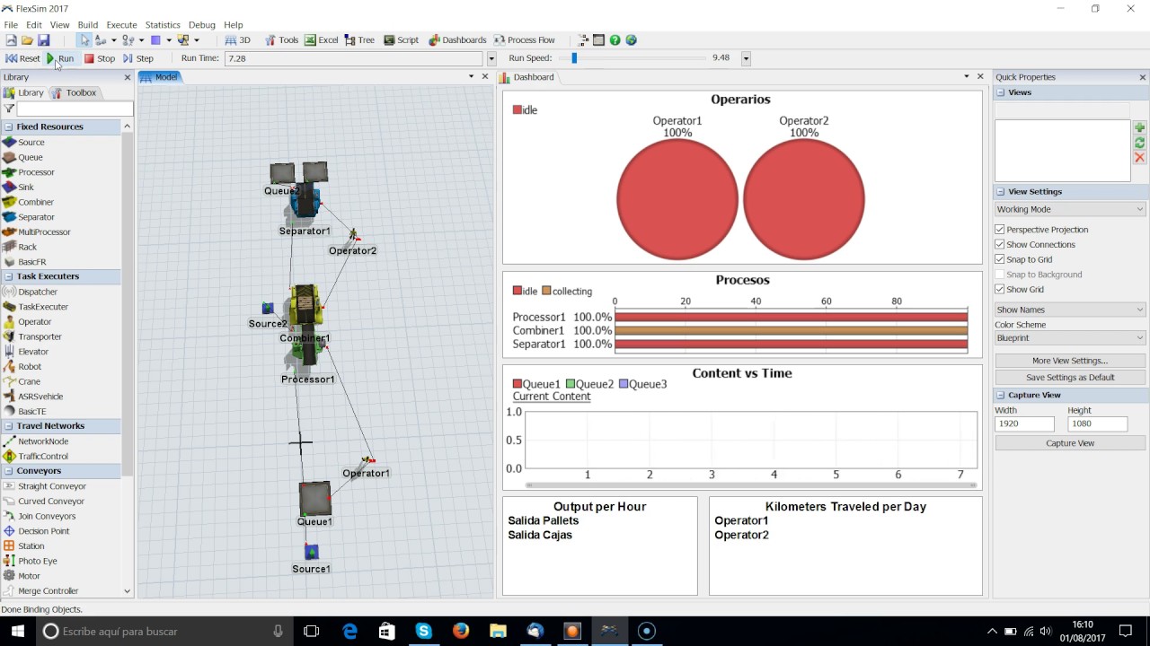 FlexSim Tutorials   7  Dashboards
