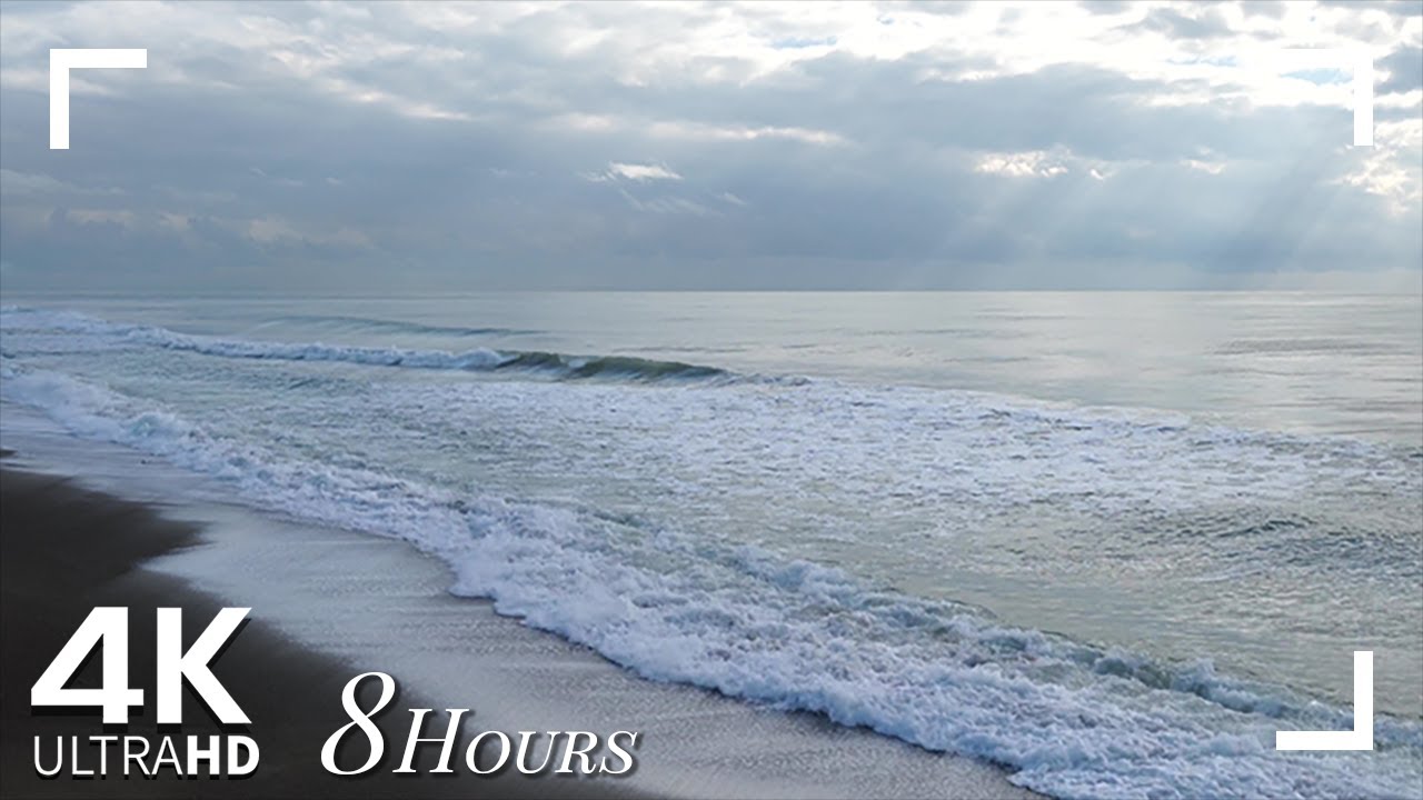 Immerse in 8-Hour Soothing 4K Ocean Waves | Sleep, Relax & Focus with Beach Nature Sounds