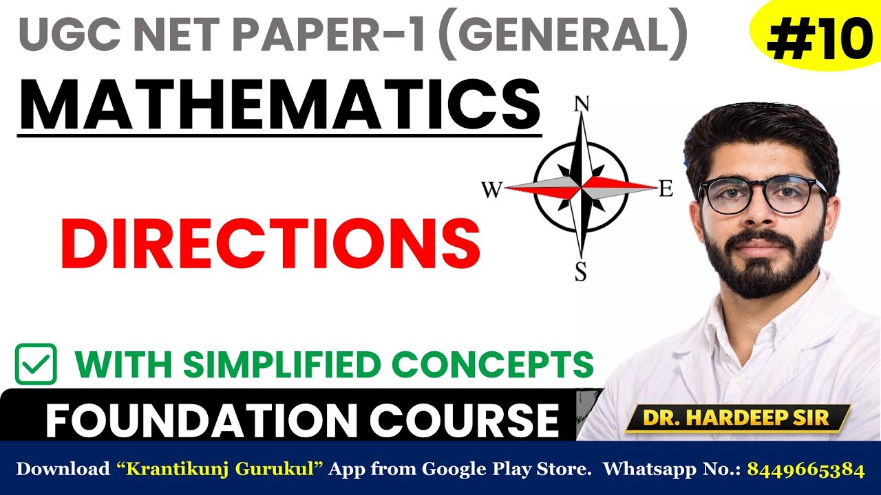 10. Direction | UGC-NET Paper 1 | Dr. Hardeep Sir @KrantikunjGurukul