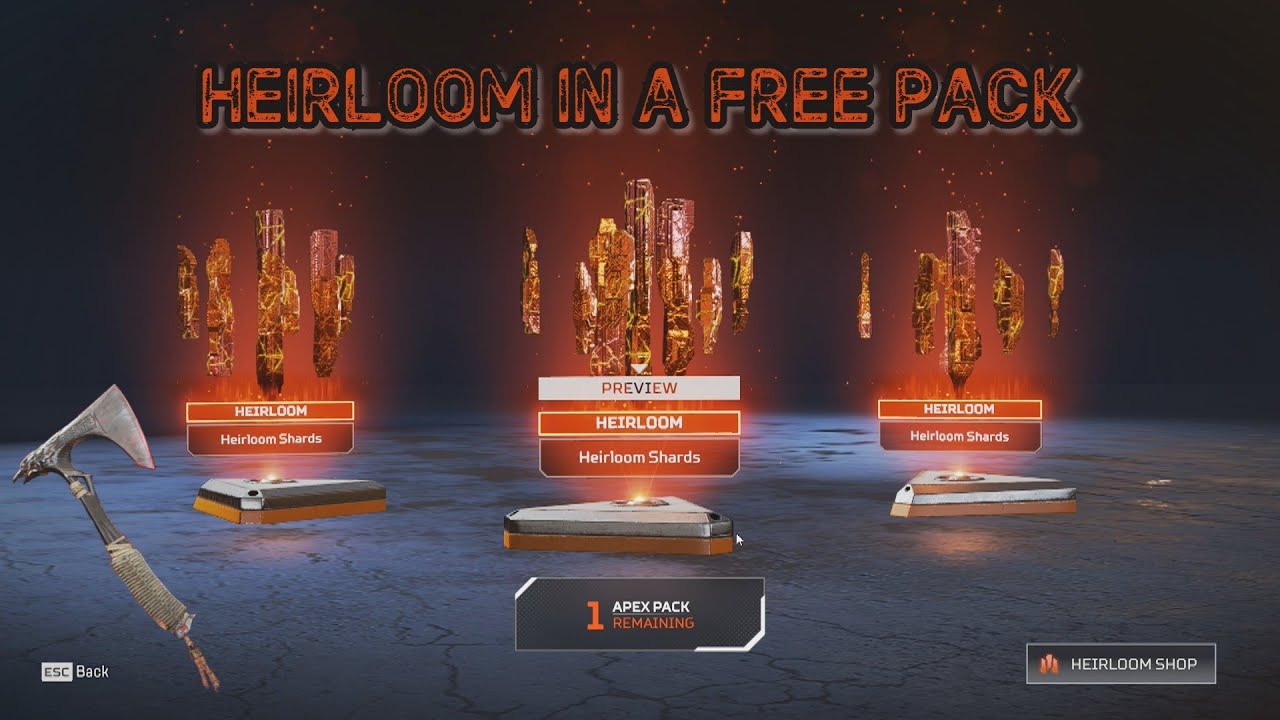 APEX LEGEND | I GOT HEIRLOOM IN A FREE PACK | هيرلوم من بكج مجاني حظ اسطوري
