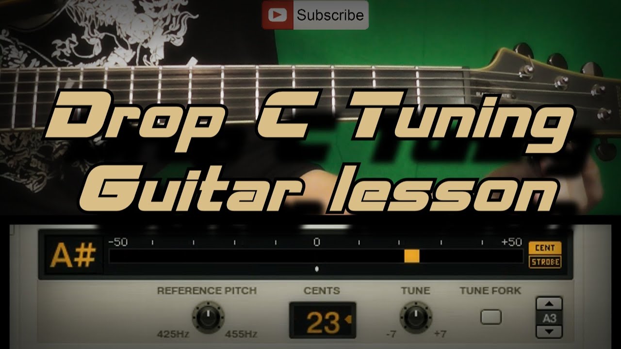 Как настроить гитару в Drop C / Drop C Tuning Guitar lesson
