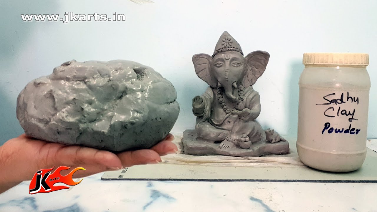 Eco friendly Ganesha clay making  | How to make | JK Arts 1734