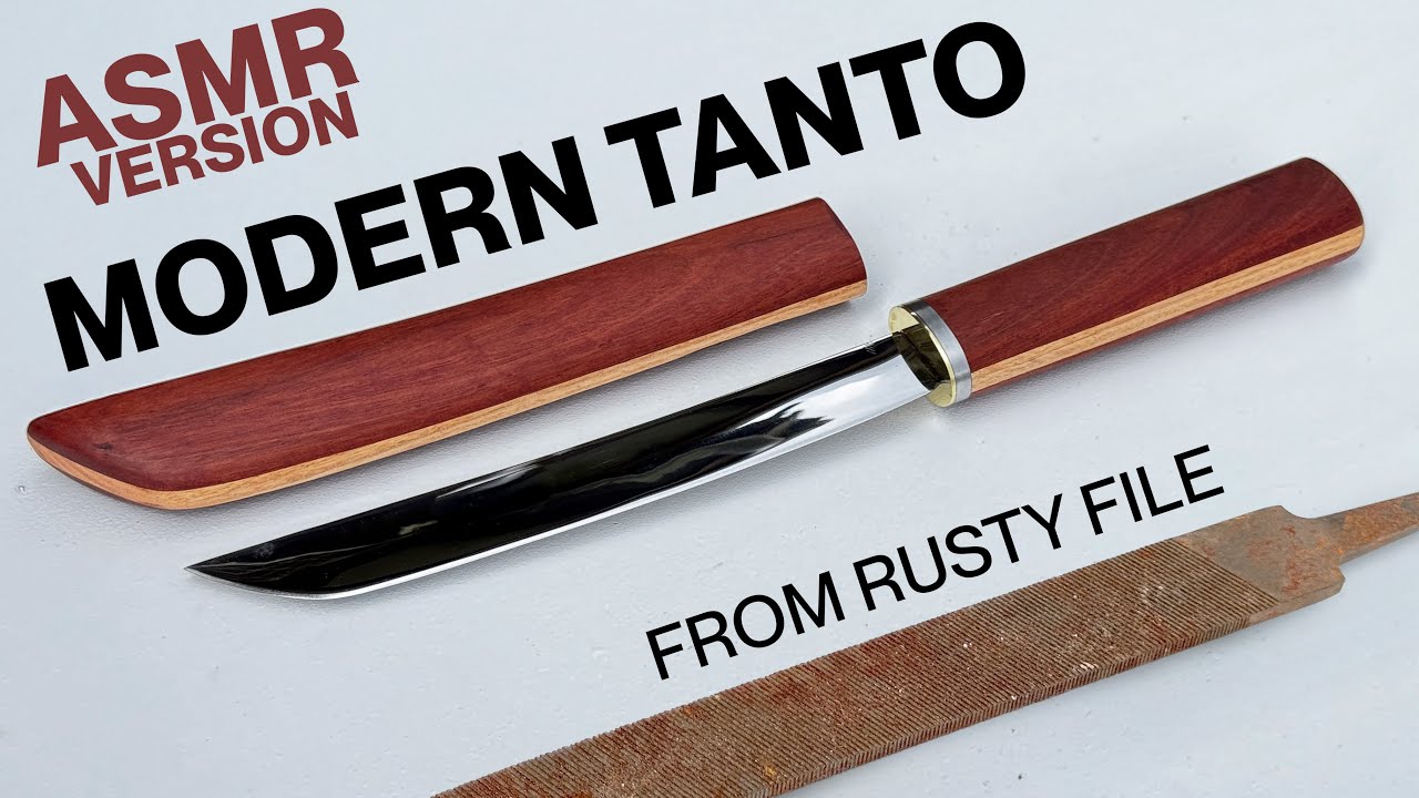 Forging a TANTO from a RUSTY FILE - No Speaking Version