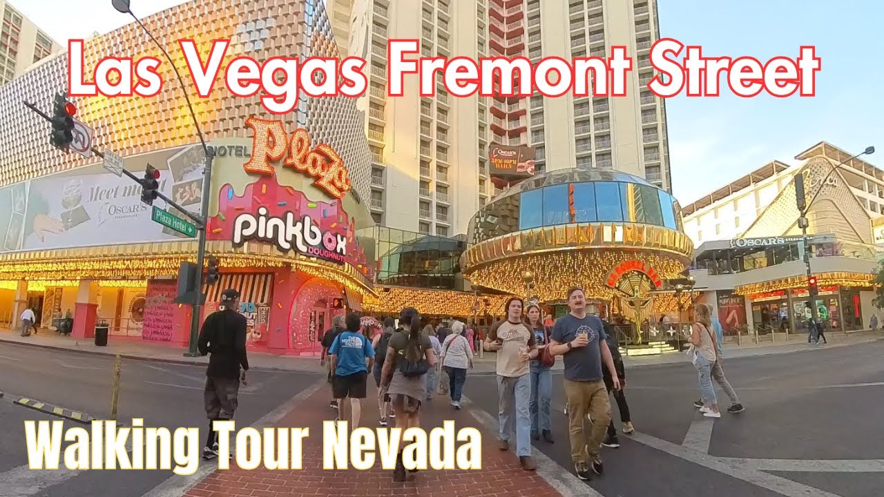 Walking Tour of Fremont Street + Plaza Hotel Casino Inside Look