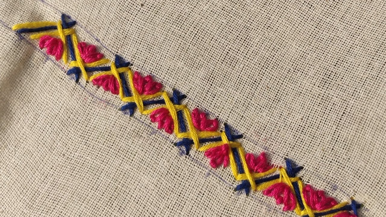 WOW! This Border Embroidery Design is So Beautiful 😍 | Easy Tutorial