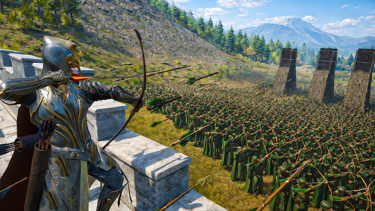 400 Silvan Elves vs 2,500 Fian Champions - LOTR | Mount & Blade 2 Bannerlord