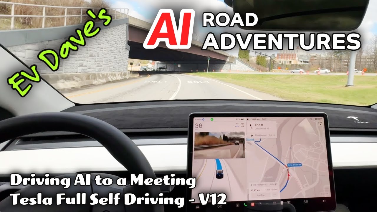 Driving AI to a Meeting - Tesla Full Self Driving V12