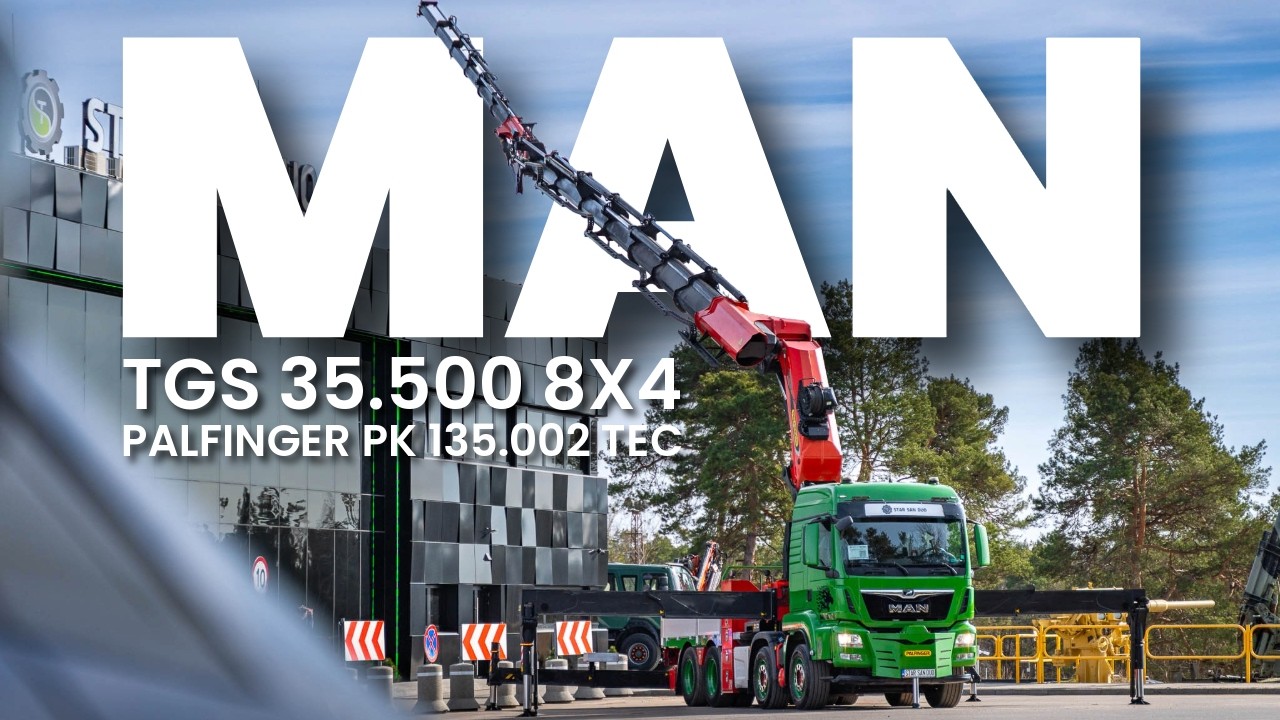 MAN TGS 35.500 8x4 PALFINGER PK 135.002 TEC HDS Żuraw Wciagarka