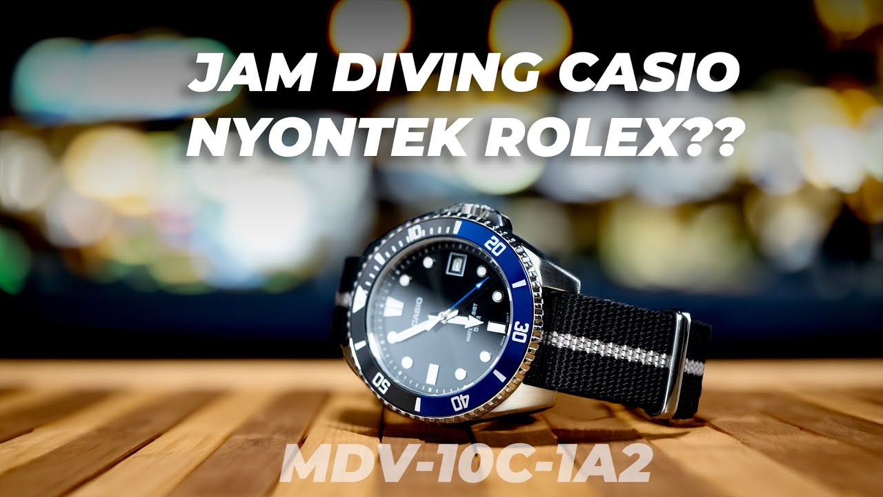 Casio MDV-10C-1A2 menghadirkan aura jam tangan diving rolex, keren banget!