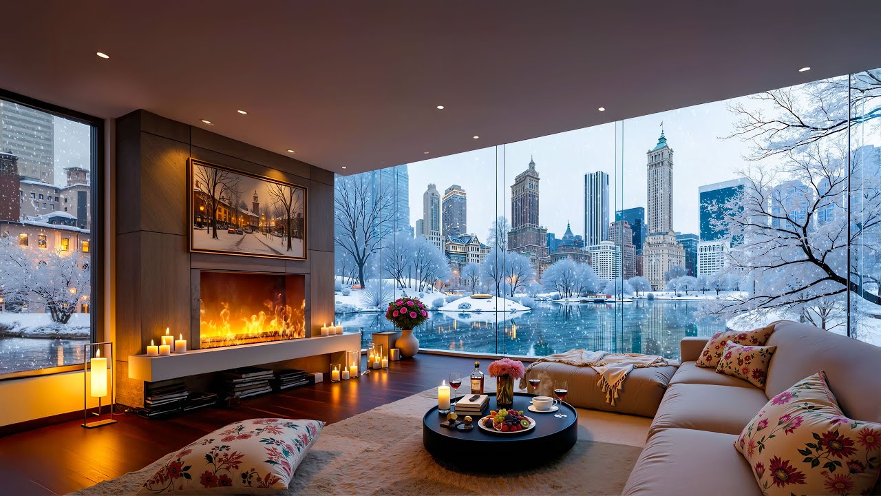 Good Mood with Soft Jazz Music in Luxury Apartment Ambience 🌁 Chill Winter Morning for Studying