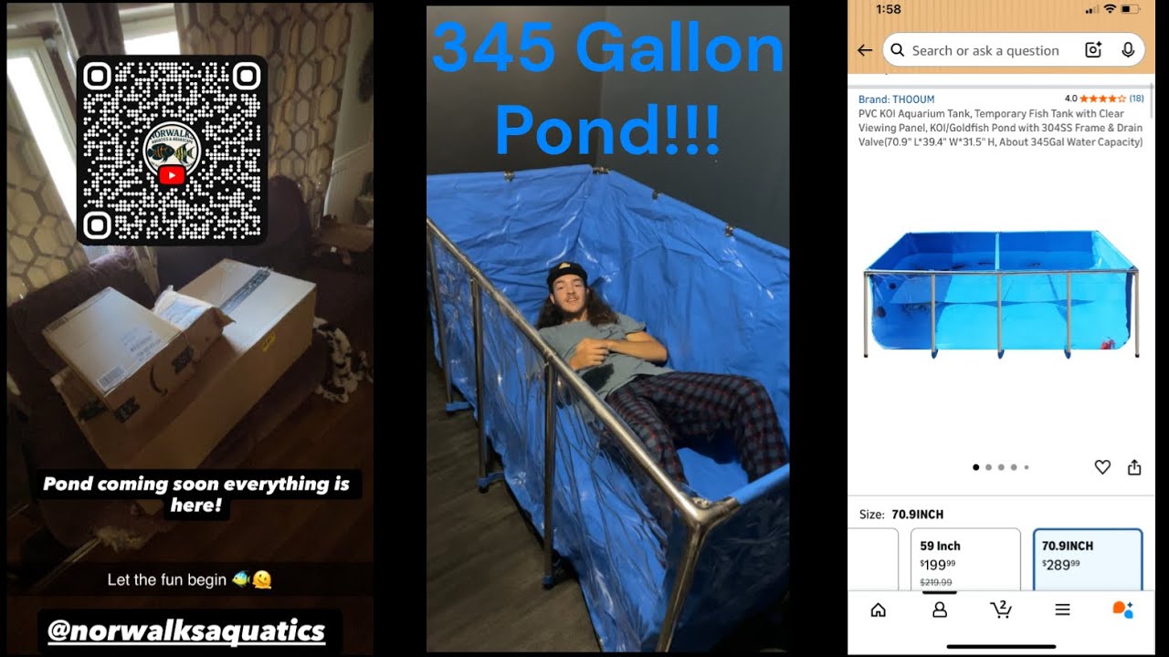 340 Gallon PVC Pond Install And Review!!!Pt.1