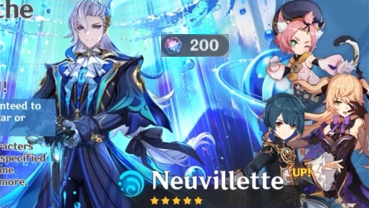 Pulls for Neuvillette and his weapon | Genshin Impact
