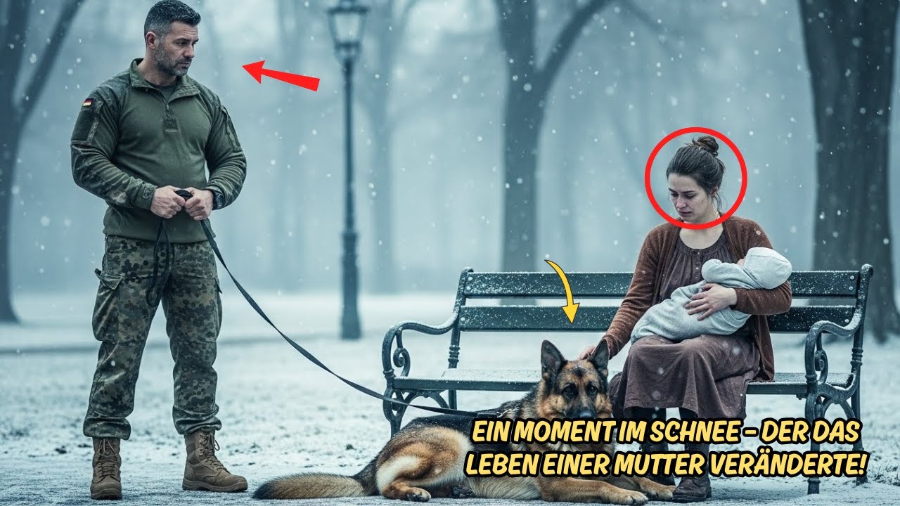 Schäferhund, Tat Etwas Unglaubliches Für Eine Fremde – Und Ihr Kind Im Schnee...
