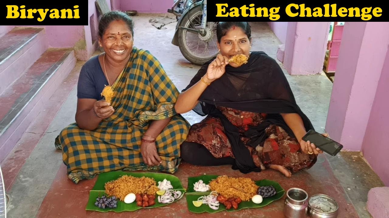 Chicken Biryani Eating Challenge  With My Mom | Biryani Eating Challenge in Tamil | Food Challenge