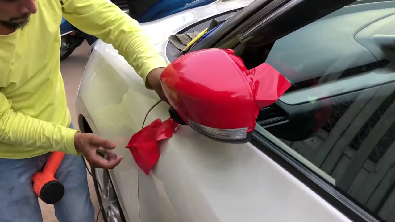 Car said miror red wrap | car modification #DanishArt 7861 #varanasi