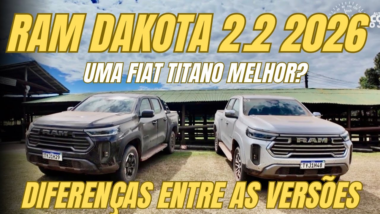 NOVA RAM DAKOTA 2.2 2026: preços e diferenças entre as versões WARLOCK E LARAMIE 