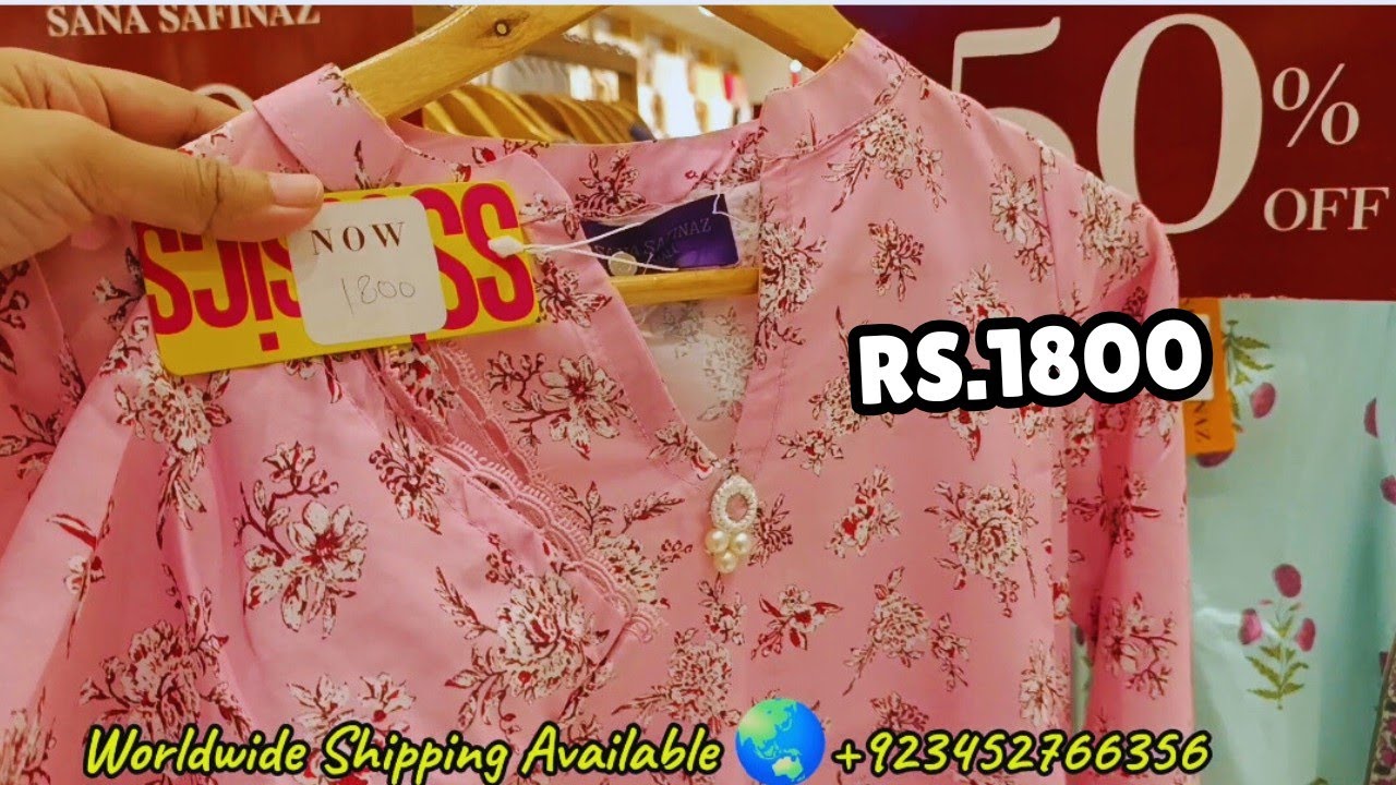 Sana Safinaz Flat 50% OFF 🔥 Sanasafinaz Summer Clearance Sale 2024📣🔥