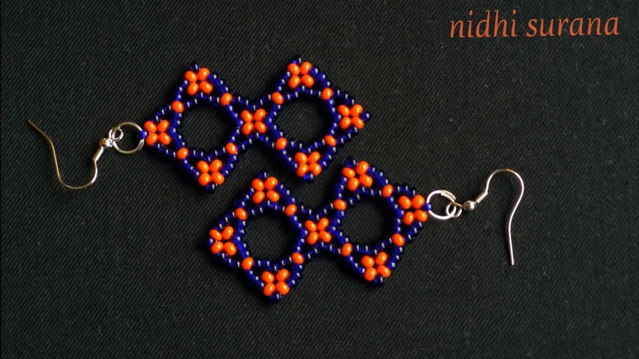 👌 Wonderful Beaded Earrings || Seed bead Earrings || Neon earrings (0181)