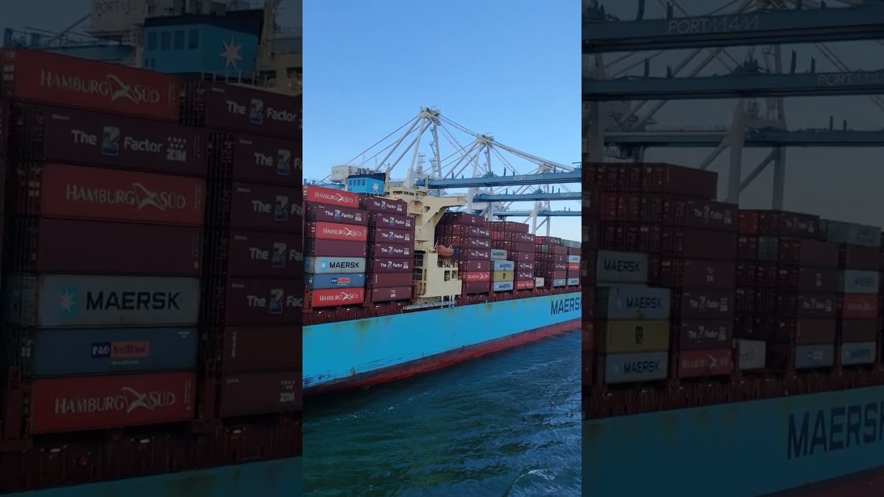 Maersk container ship #container #maerskline #merchantnavy #ships