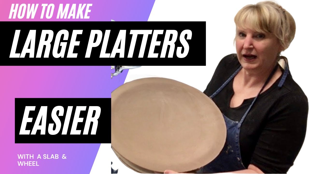 How to Easily Make Large Pottery Platters | Plate | Slab & Wheel | Salvaterra Pottery | Asheville NC