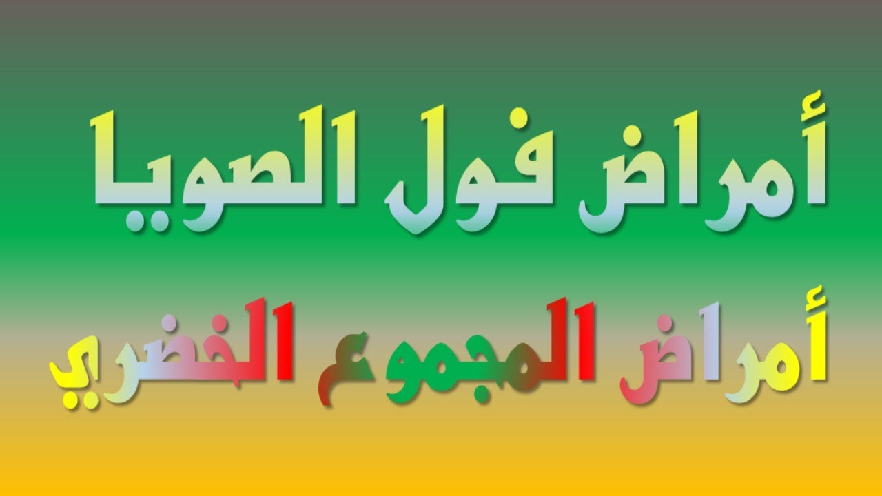 أمراض المجموع الخضري لفول الصويا