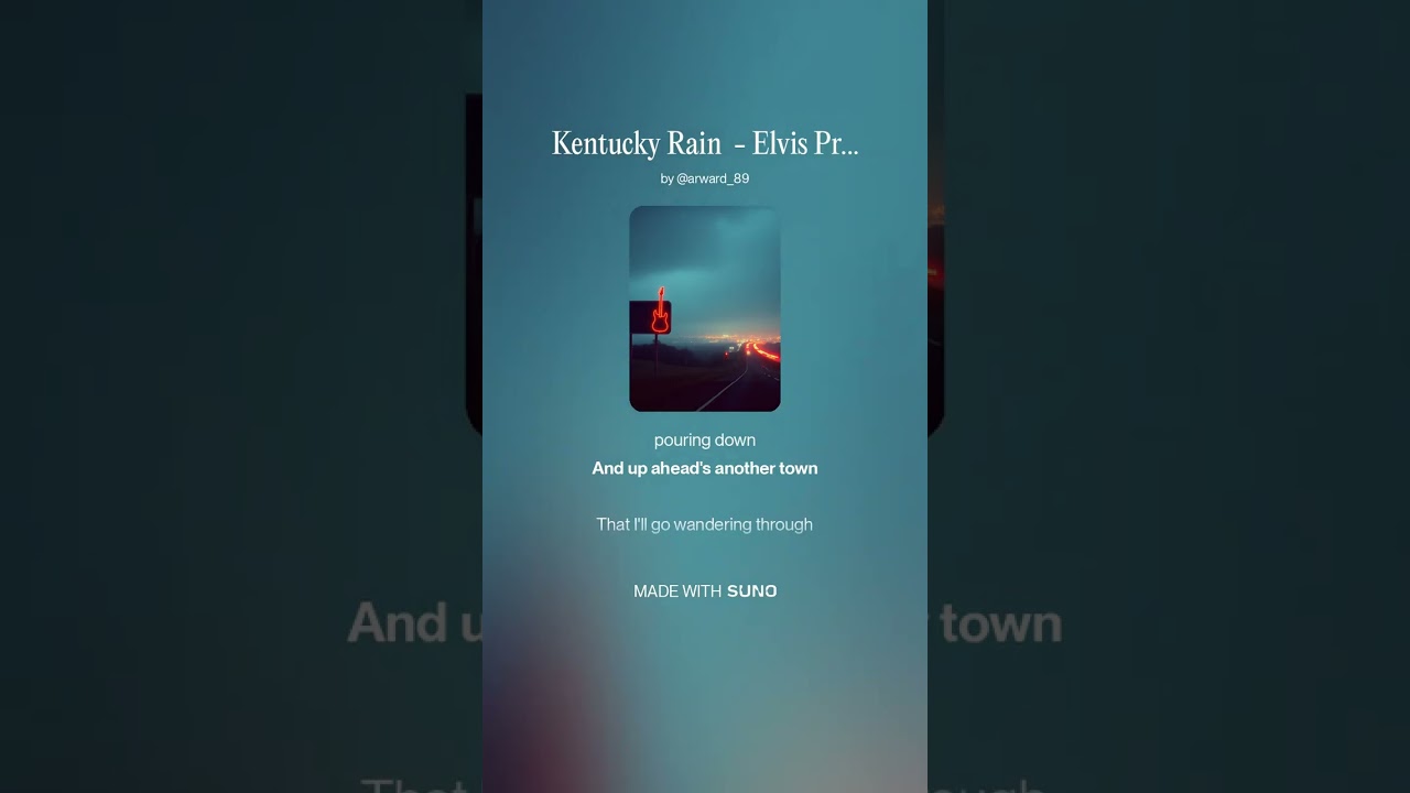 Kentucky Rain    Elvis Presley Cover 1 