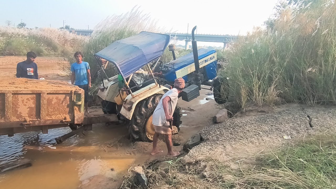 SWARAJ fe 735 2wd tractor full loading cultivation video new video tractor video cultivation video.