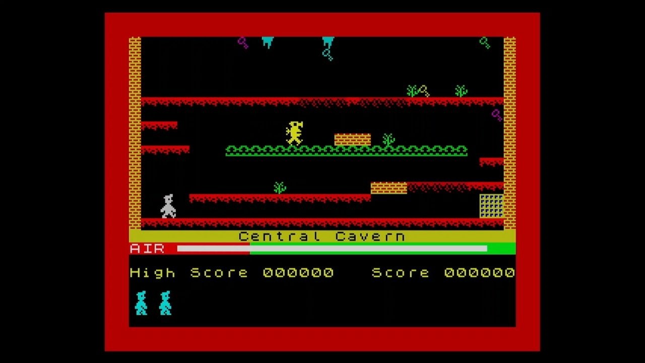 Manic Miner gameplay captured on The Spectrum