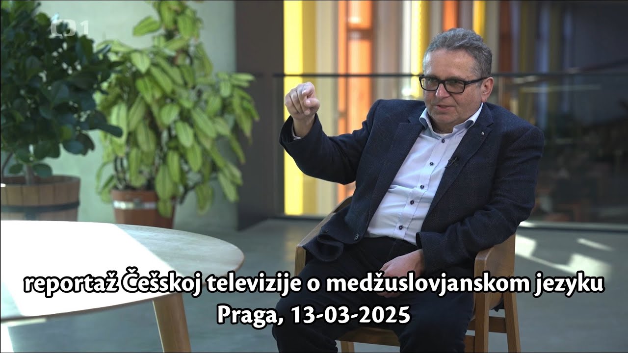 News report about Interslavic language in Czech TV, March 2025! | Reportaž o Medžuslovjanskom v TV