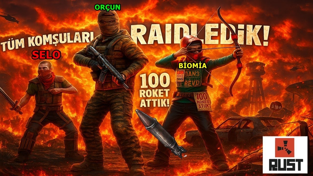 T&Uuml;M G&Uuml;N ONLİNE RAİD ATTIK ! RUST T&Uuml;RK&Ccedil;E HAYATTA KALMA OYUNU !