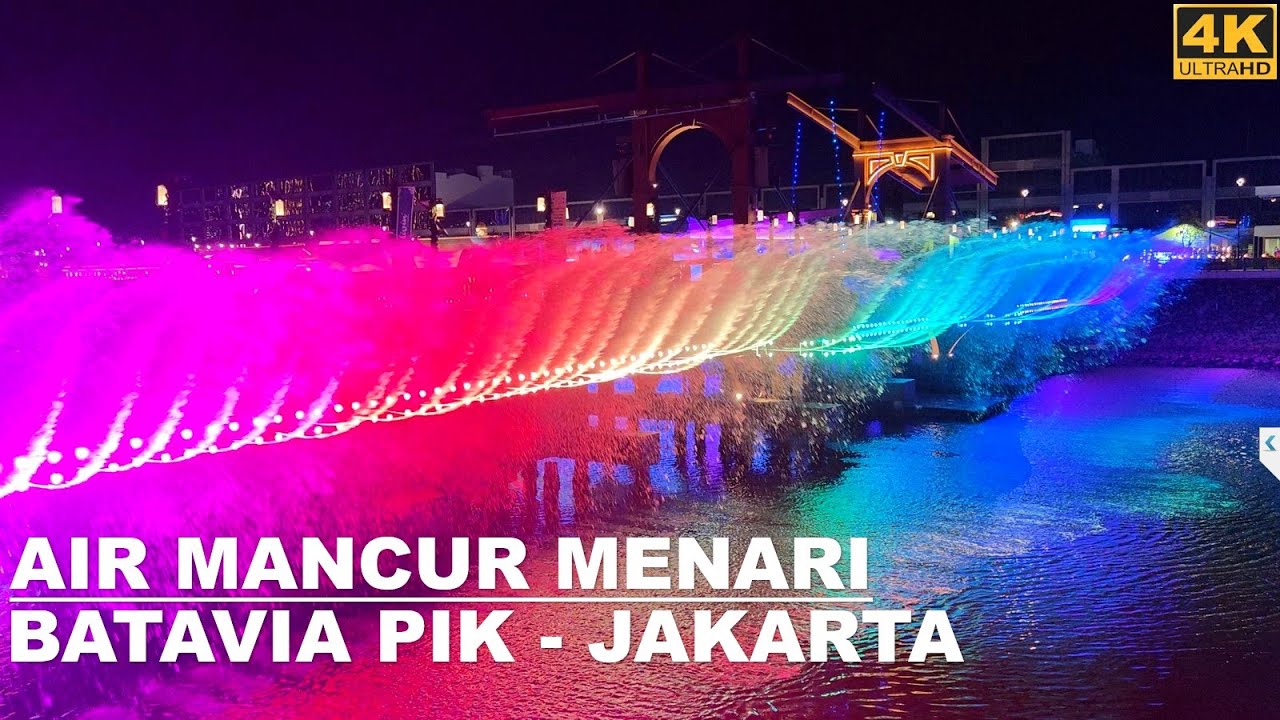 Walking Around Batavia PIK - JAKARTA❗Dancing Fountain at Kota Intan Bridge The New Jakarta