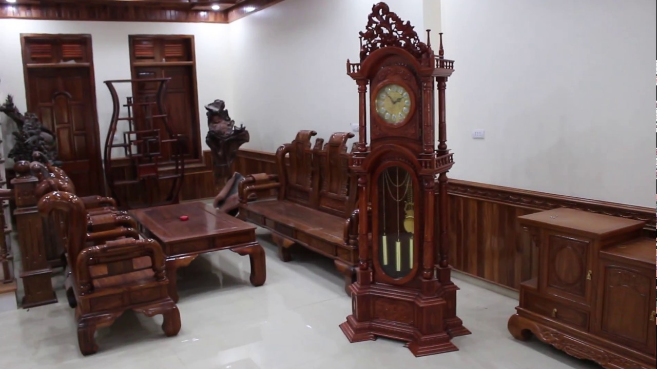 Đồng hồ gỗ hương đ&aacute;,15-12-2017,Đồ gỗ Minh Long