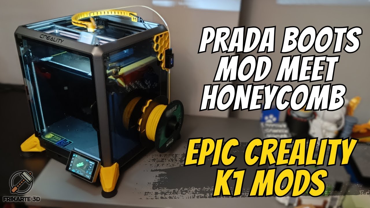 Эпичные модификации для Creality K1: D3vil в ботинках Prada и с креплением для катушки Honeycomb!