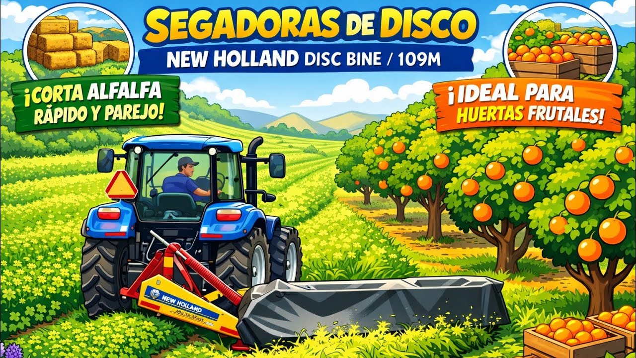 New Holland Disc Bine 108 y 109: corte preciso para forraje y muchas aplicaciones más de corte.