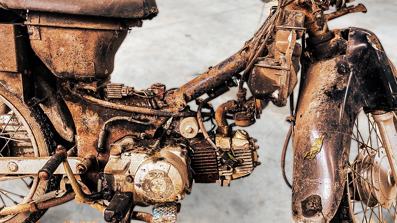 Complete Restoring TAIWANESE SYM ANGLE 1990 MOTORBIKE 110cc