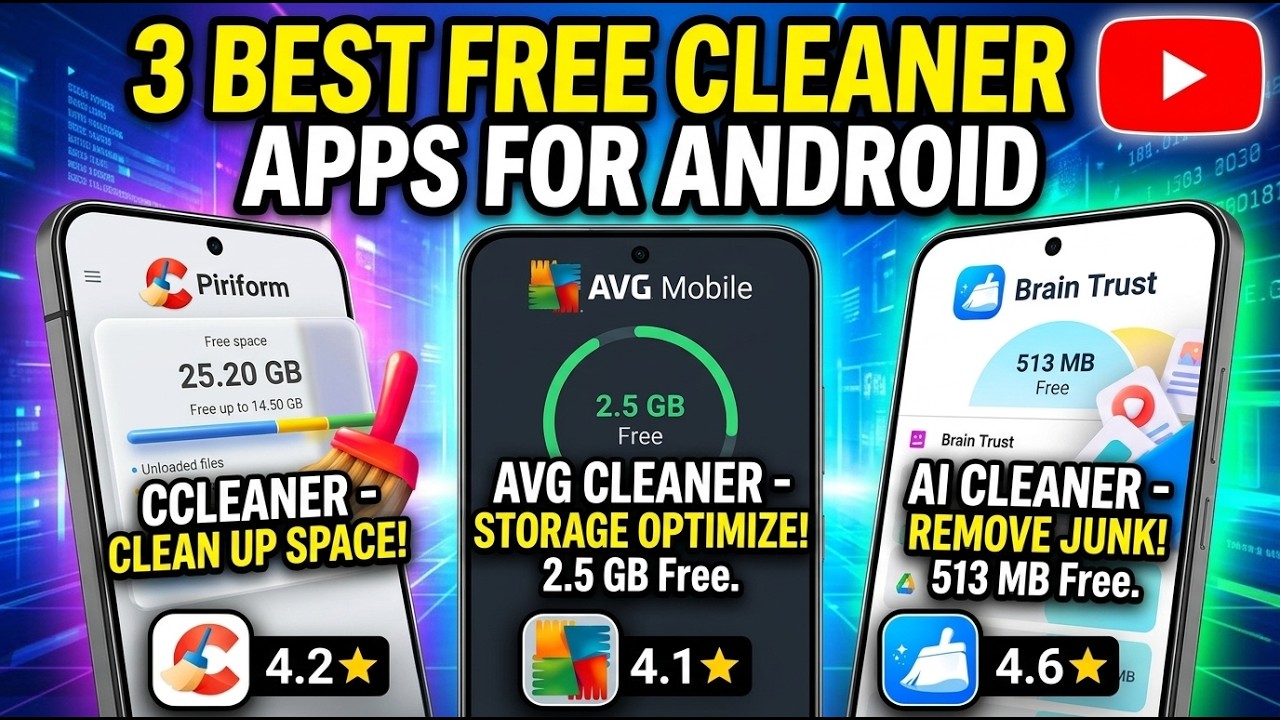 3 Best Free Cleaner Apps for Android (Boost Speed & Storage 2026)