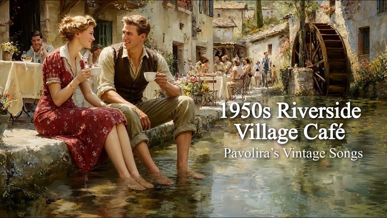 Весеннее деревенское кафе у реки 1950-х годов | Pavolira&rsquo;s Vintage Songs