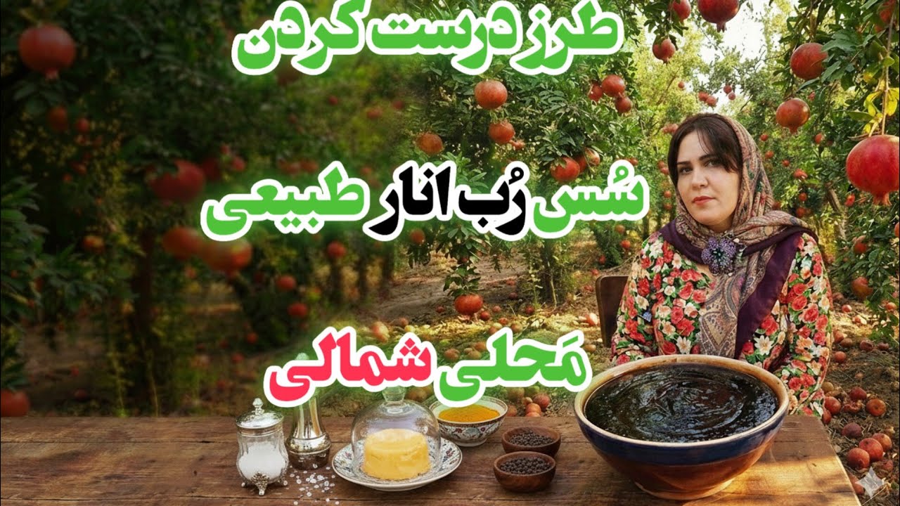 طرز تهیه سوس رب انار محلی شمالی💥 Northern Pomegranate Paste Sauce 👩‍🍳— Only Professionals Know This