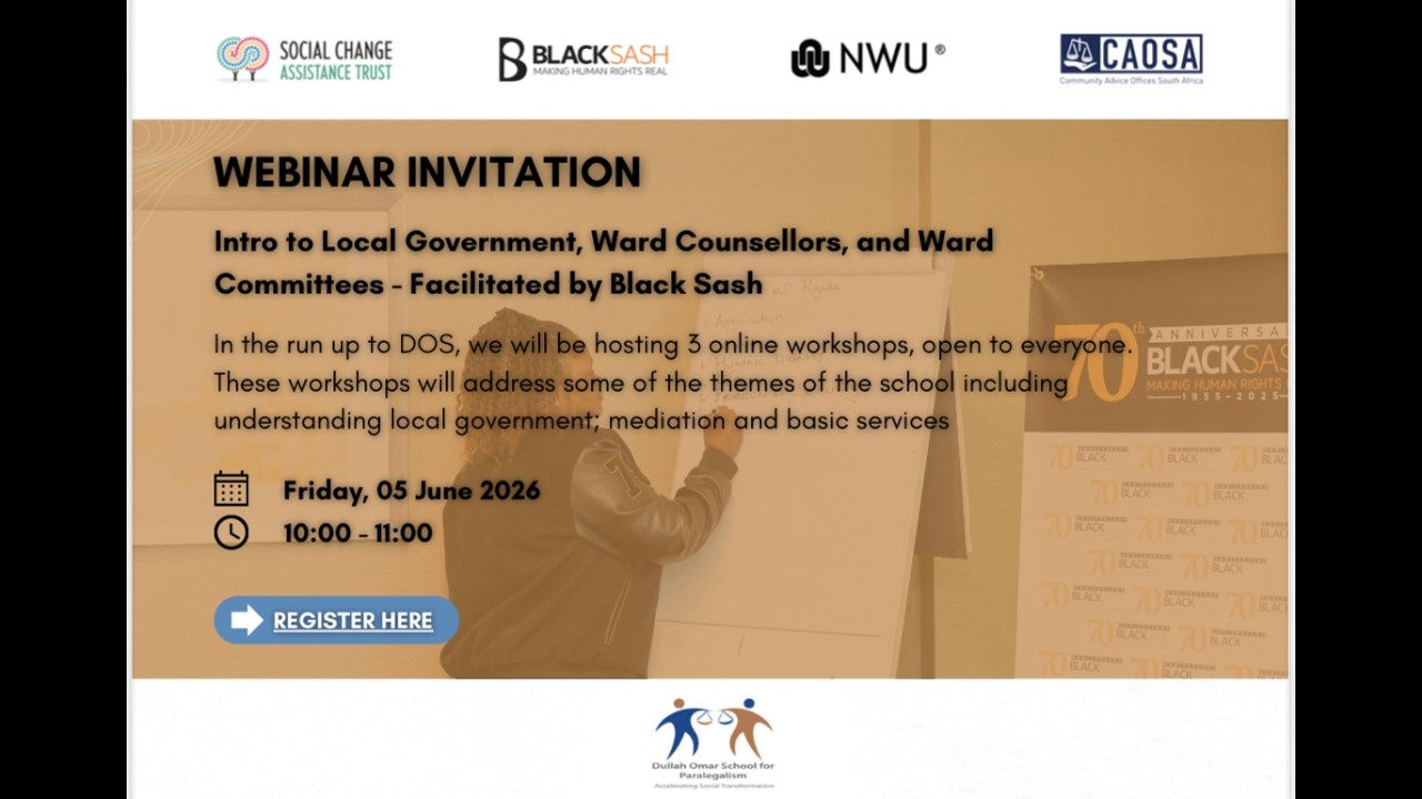 Understanding Local Government in South Africa | Dullah Omar School Webinar