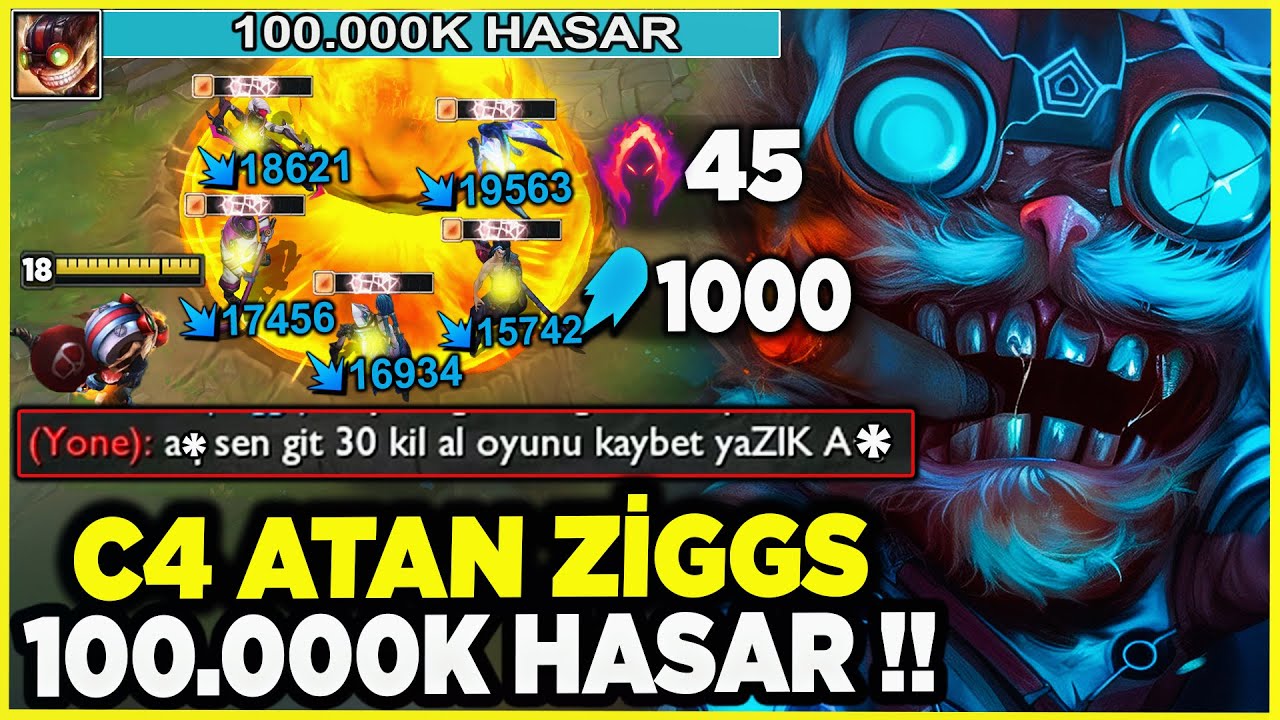 1V5 ATAN ZİGGS 100.000K HASAR !! ERKEN SEVİNDİLER YOKETTİM !! | Ogün Demirci