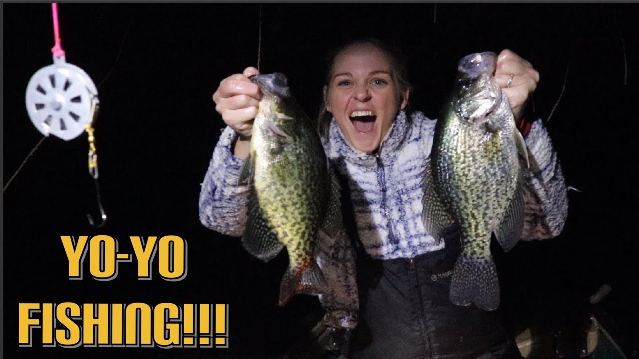 How To Catch GIANT CRAPPIE with YO-YO's at NIGHT!!!!!