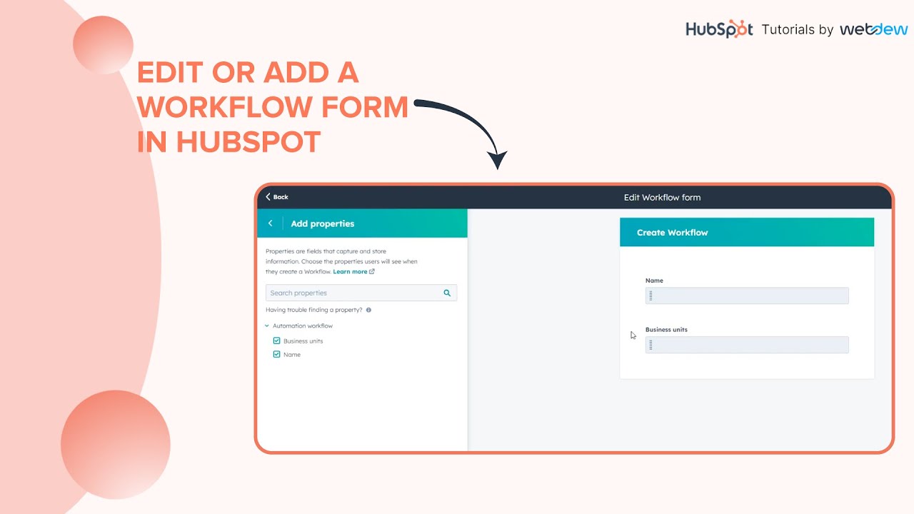 How to edit or add a workflow form in HubSpot