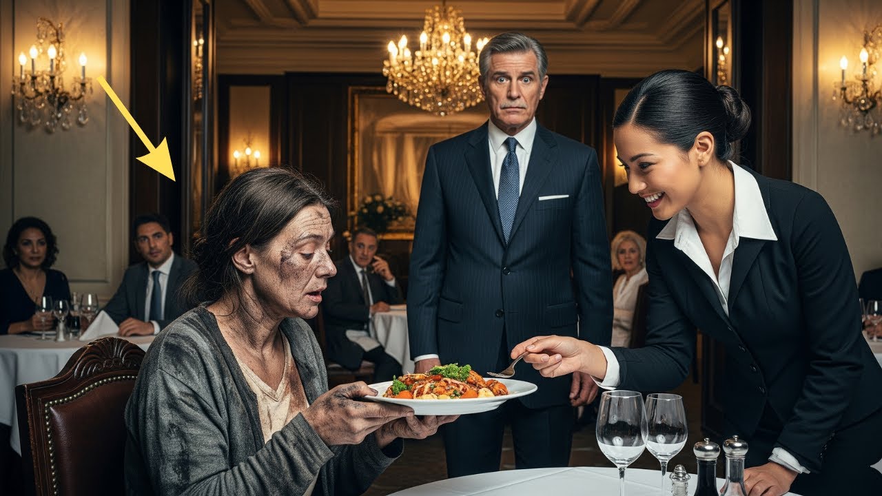 W restauracji potraktowali bezdomną źle… a kelnerka zrobiła coś, co odmieniło sytuację !
