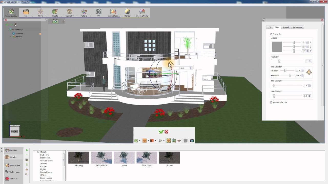 SimLab Composer Architectural series (exterior rendering tutorial)