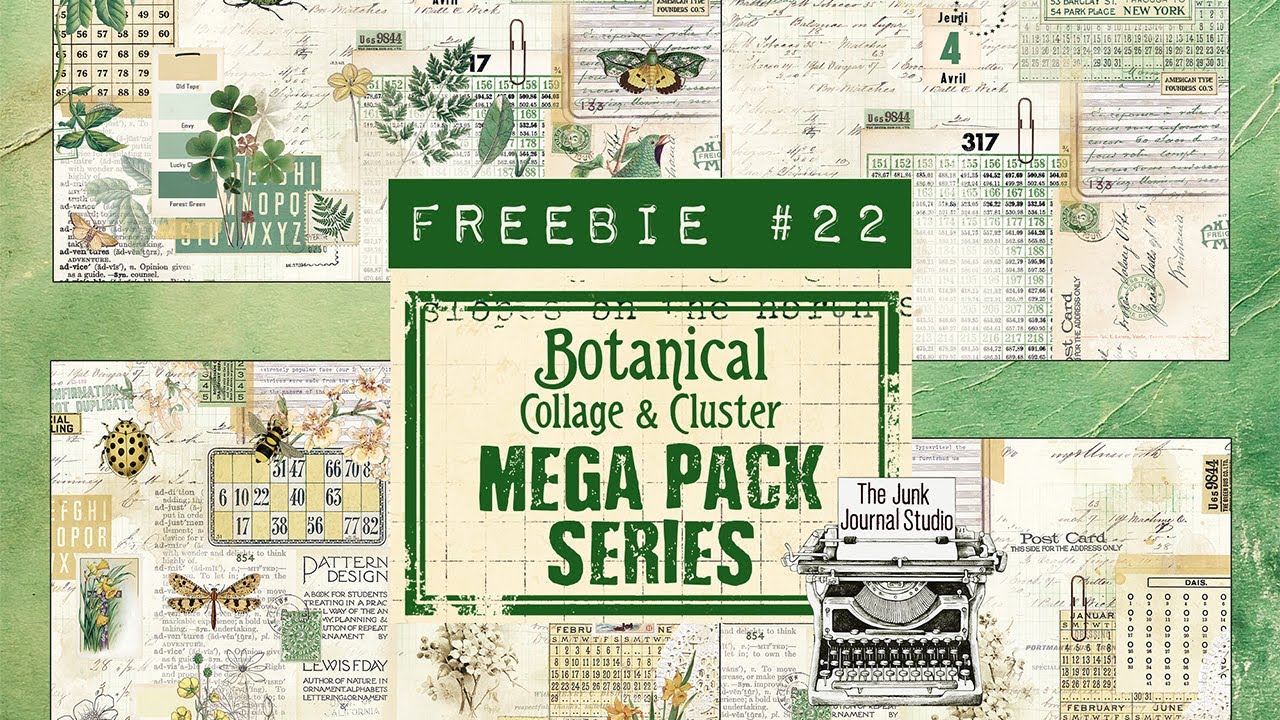 FREEBIE #22!! l Botanical Collage & Cluster Mega Pack Series Add-On Pink