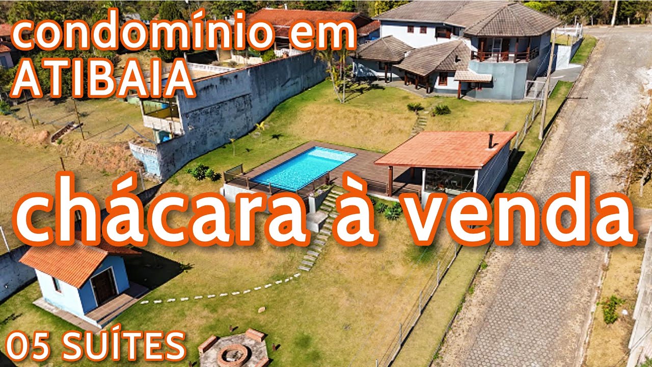 179 - CHÁCARA À VENDA  CONDOMÍNIO EM ATIBAIA - SP  05 SUÍTES LINDA VISTA 1.800M²  POR R$ 1.700.000