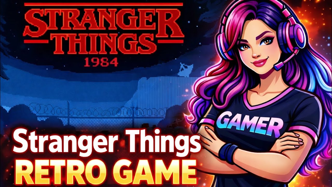 This Stranger Things retro game is insane #strangerthings #gaming #gamergirl #viral 