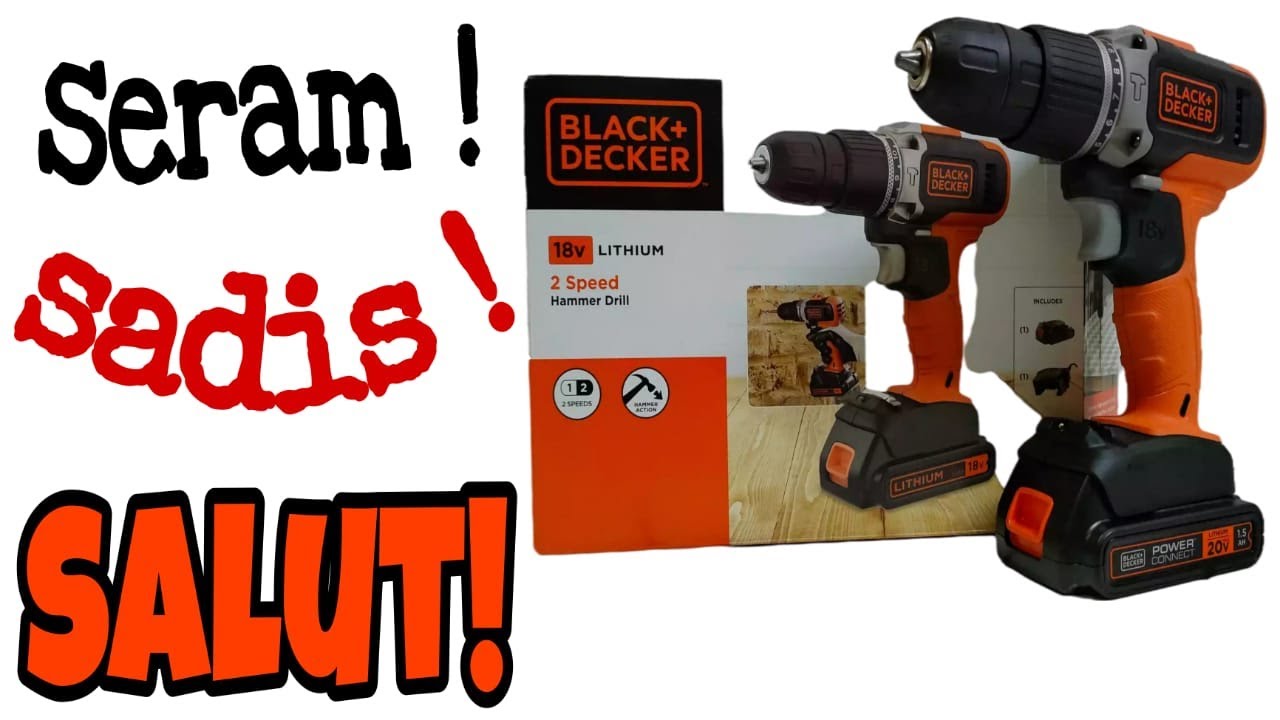 Black+Decker Bor Hammer Drill Cordless 18V TYPE BCD003Ci-KEKUATANNYA TAK BISA DI REMEHKAN !!!
